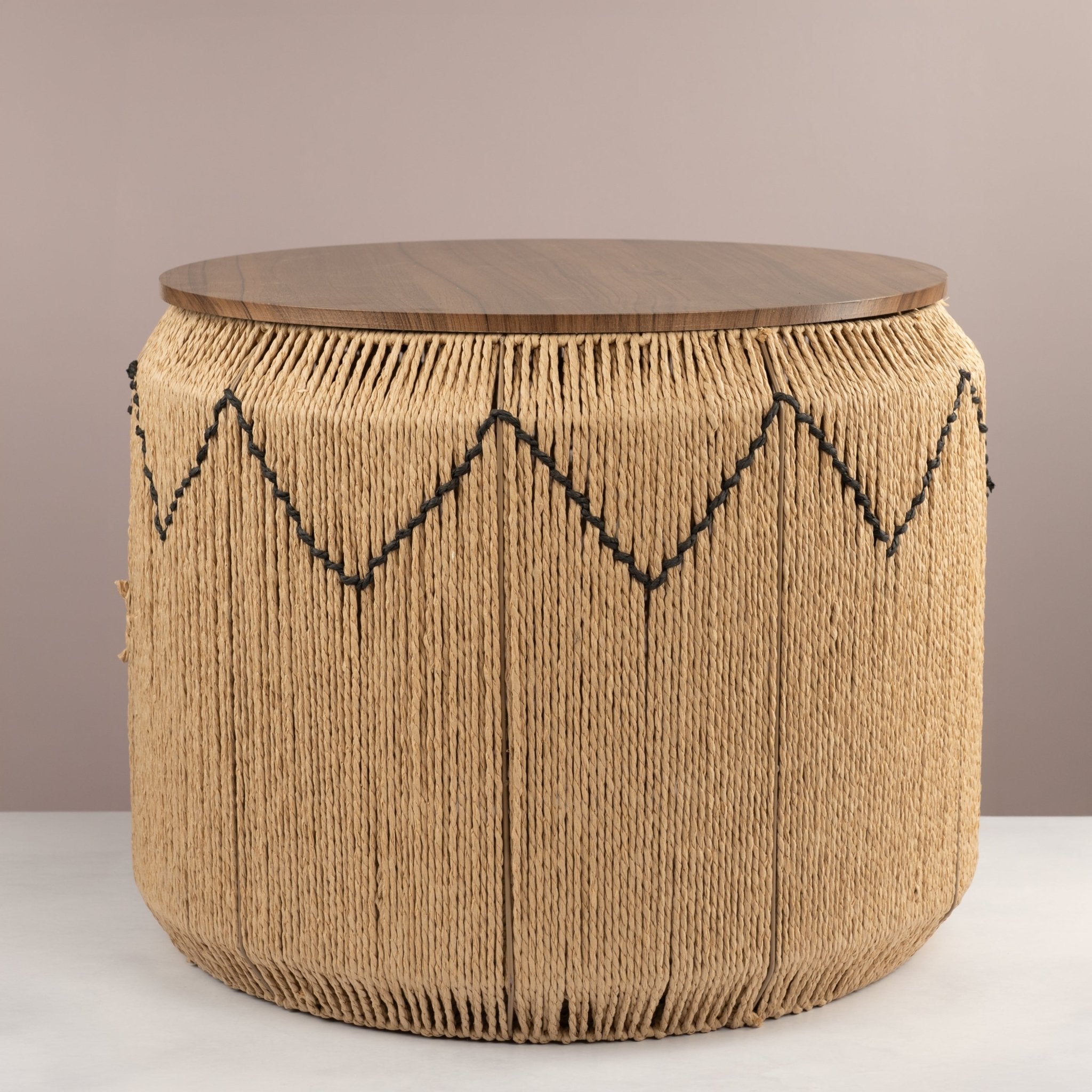 Nest of 3 Woven Rope Storage Side Tables - Urban Home
