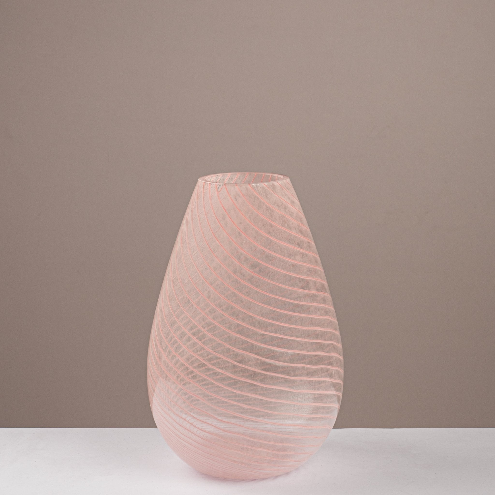 Blush Swirl Glass Vase - Urban Home