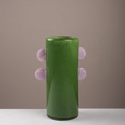 Botanical Totem Glass Vase – Moss & Lavender - Urban Home