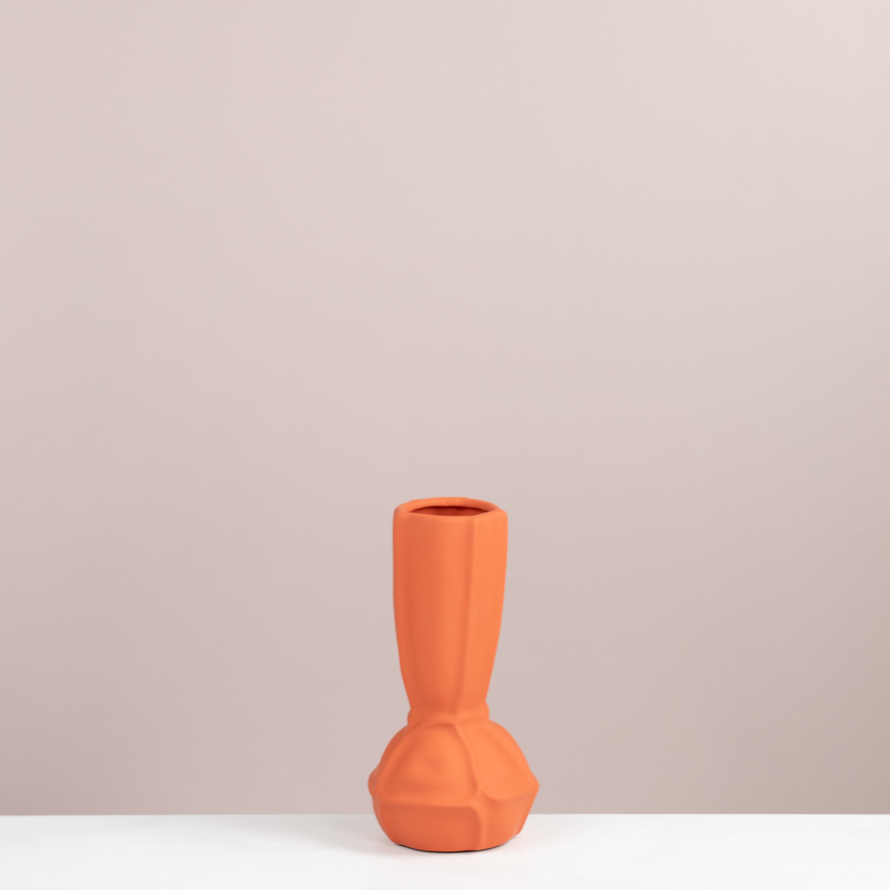 Ceramic brick color vase