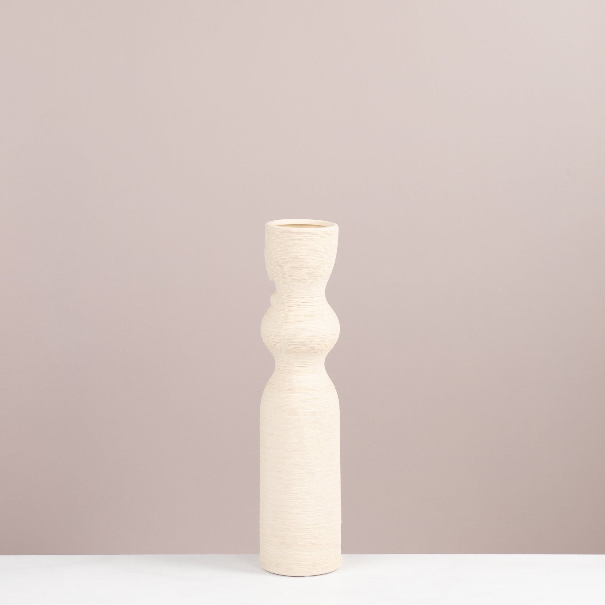 Sculpted Ivory Column Vase - Urban Home