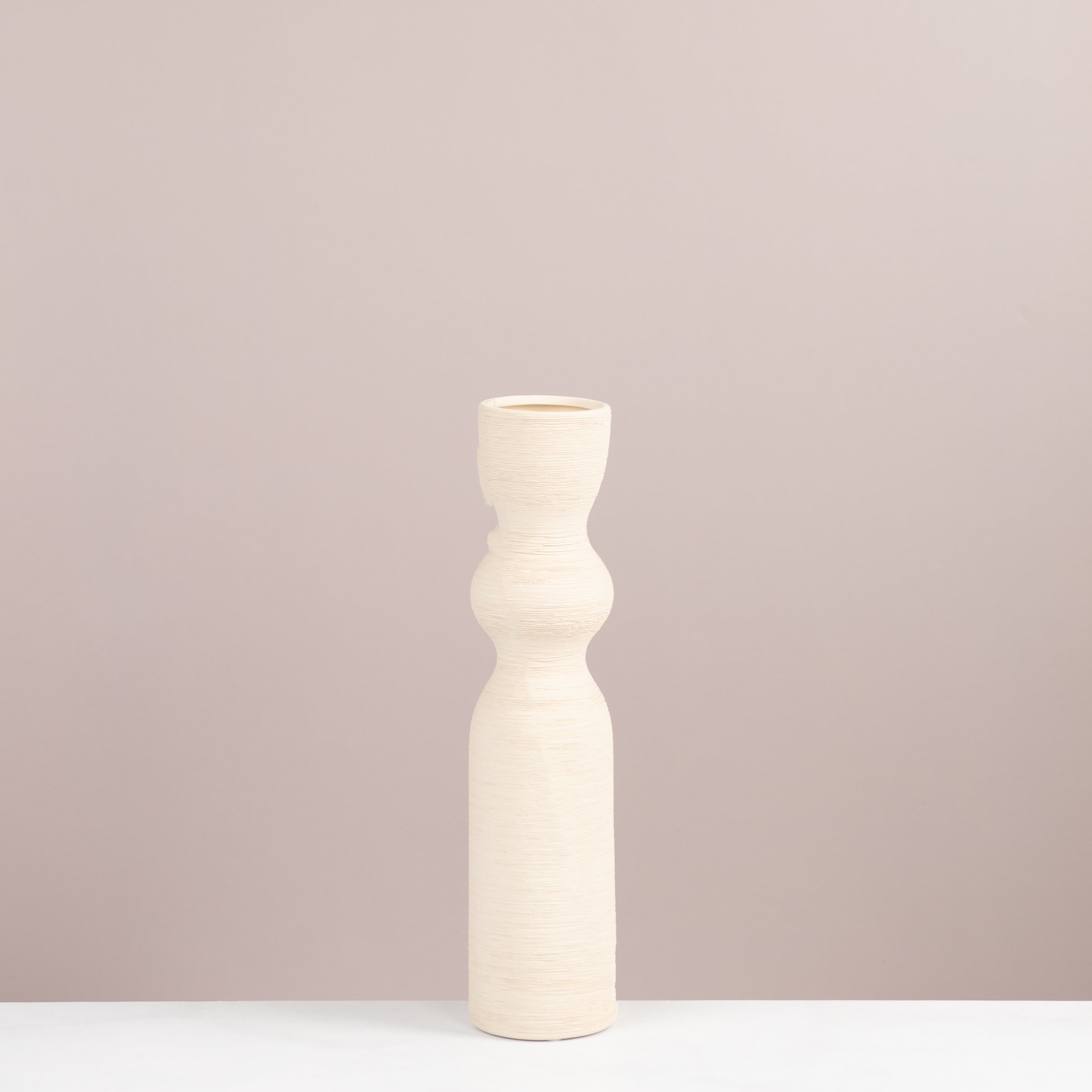 Sculpted Ivory Column Vase