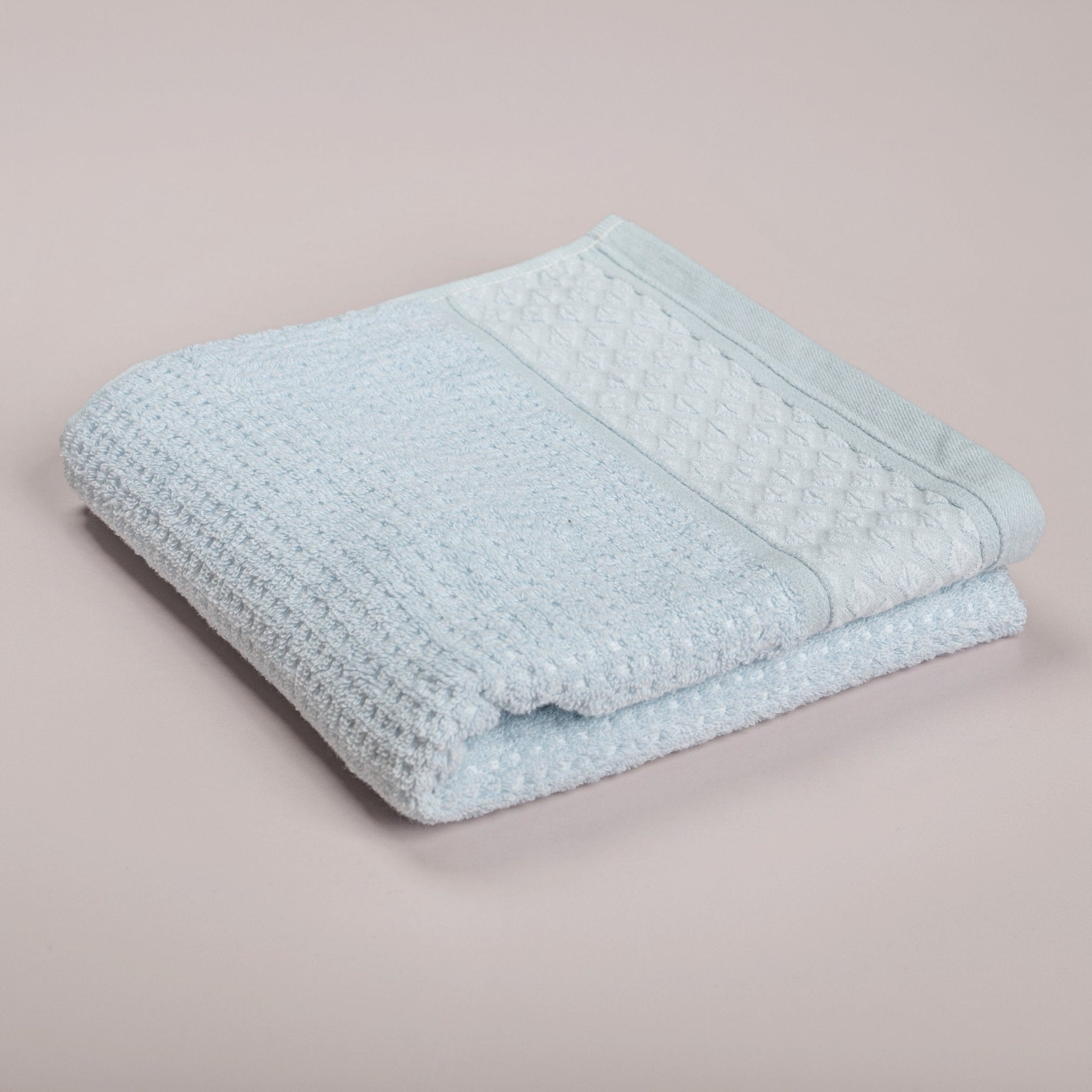 Cannon Solid Jacquard Low Twist Eco Melange Towel – 600 GSM – Light Blue - Urban Home
