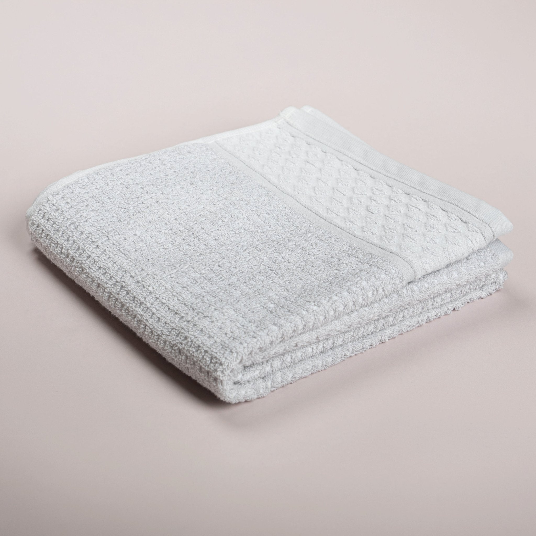 Solid Jacquard Low Twist Eco Melange Towel – 600 GSM – White - Urban Home