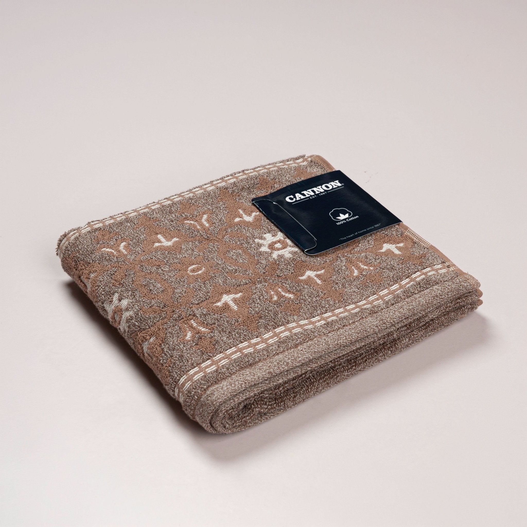 Cannon Evora Yarn Dyed 100% Cotton Towel – 600 GSM – Earth Clay - Urban Home