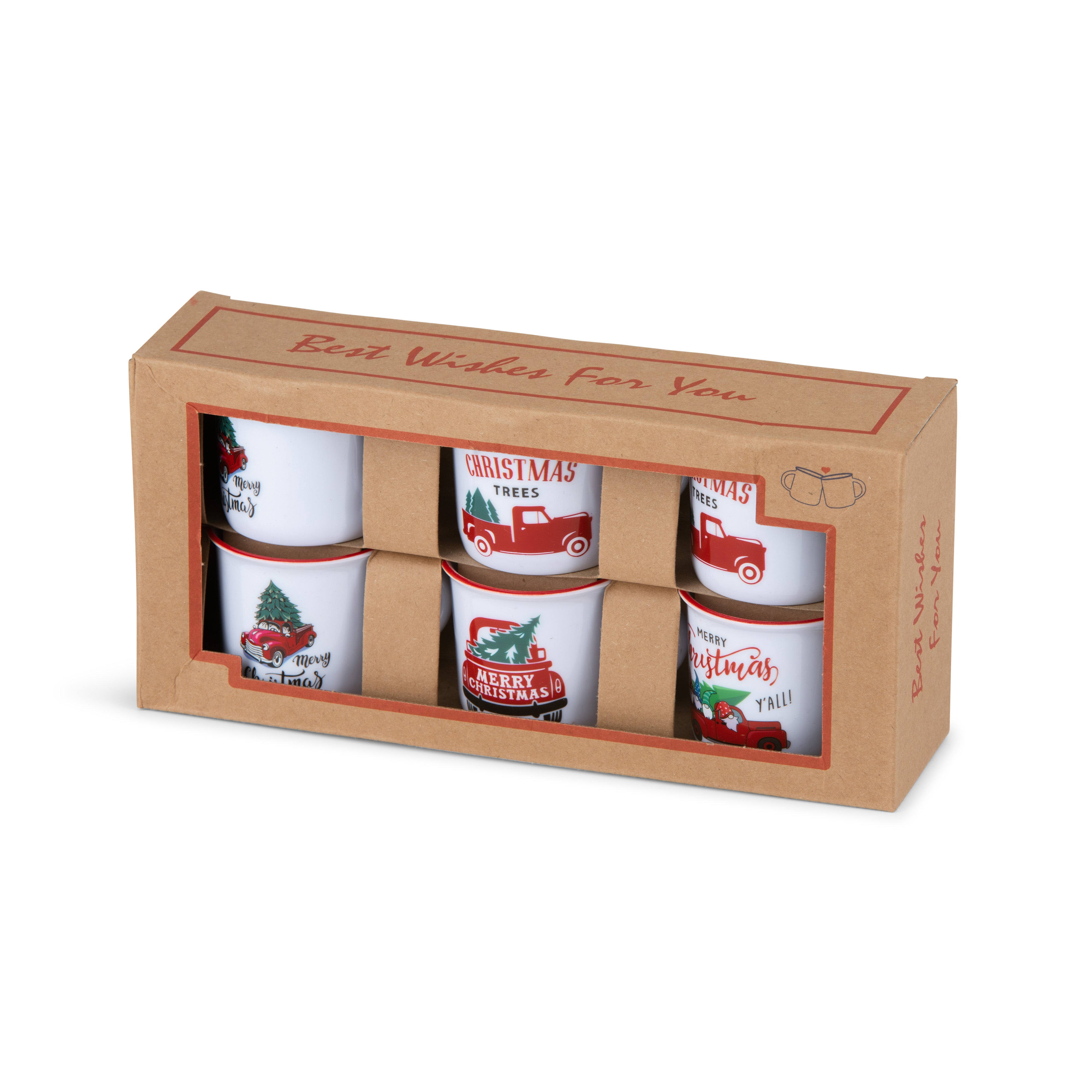 Chrismtas mini mugs 6pcs set- 5cm