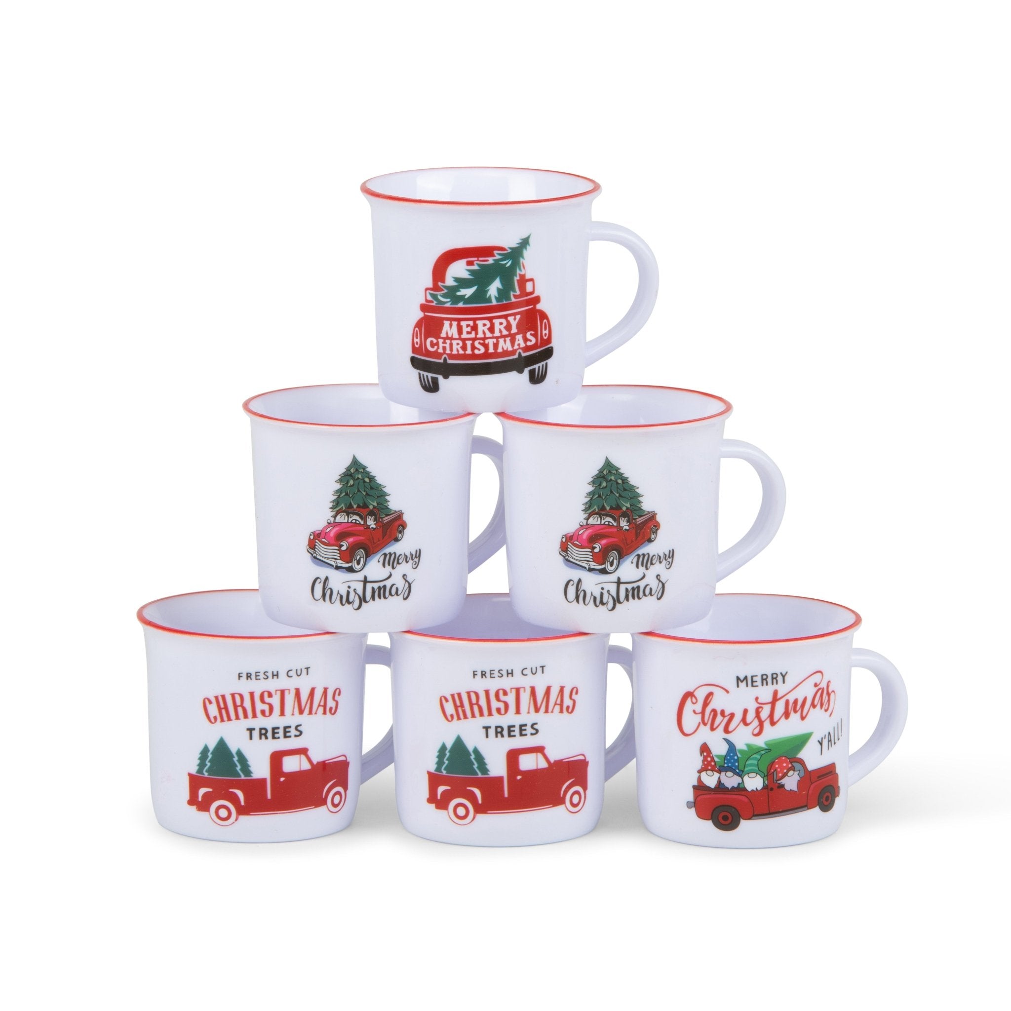 Chrismtas mini mugs 6pcs set - 5cm - Urban Home