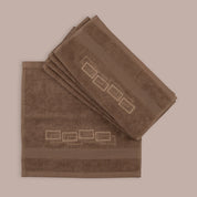 Modern Geometric Embroidered 100% Cotton Face Towels - Urban Home