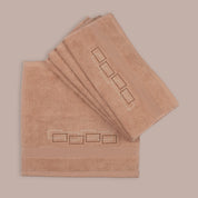 Modern Geometric Embroidered 100% Cotton Face Towels - Urban Home