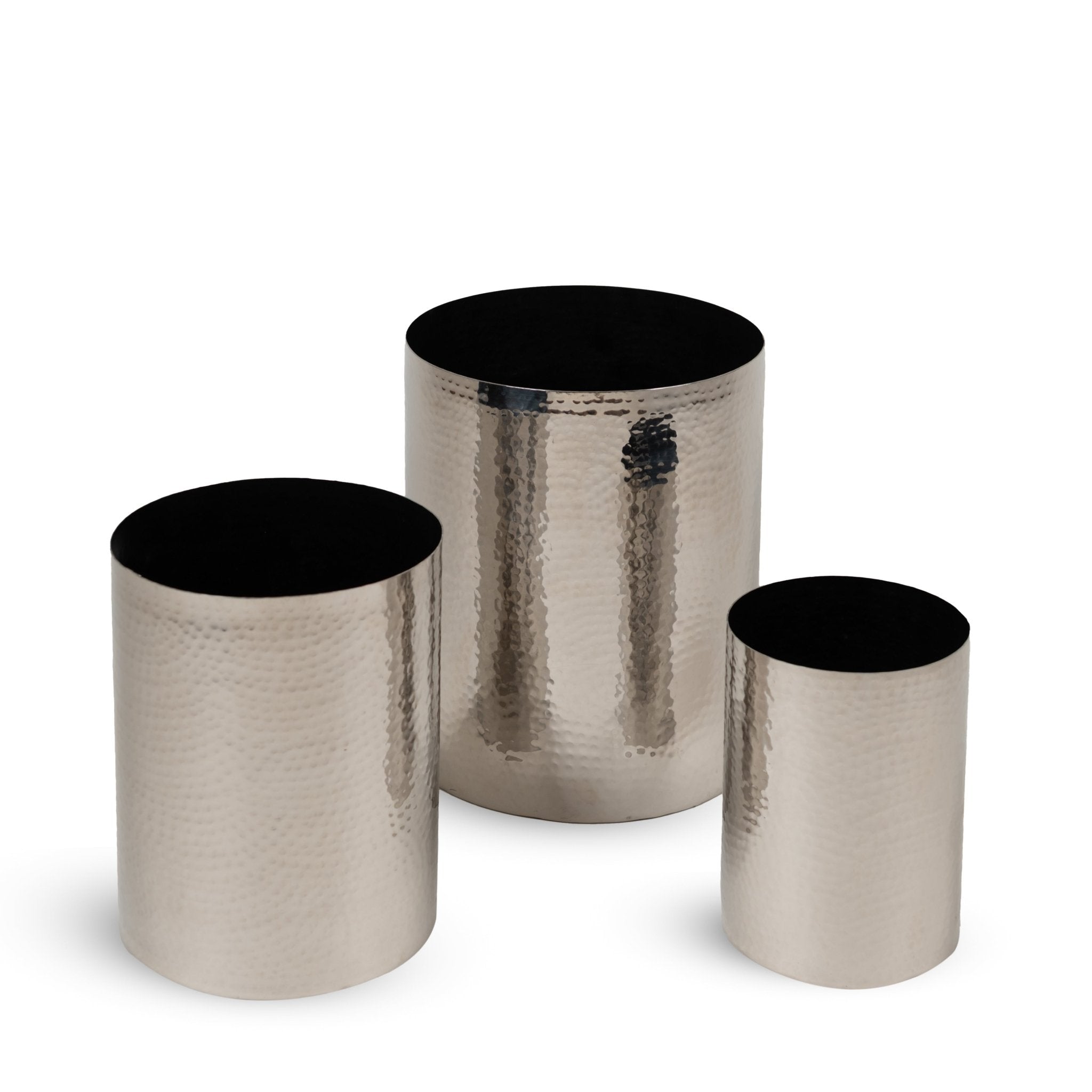 Silver Stainless Steel Ribbed Vases - Urban Home