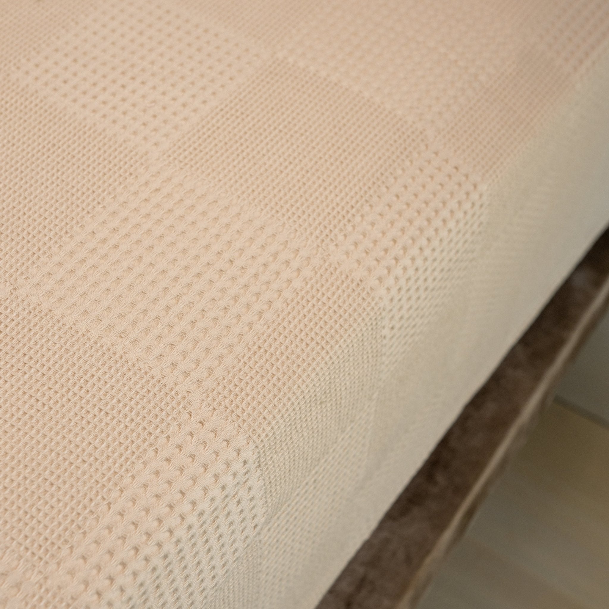 Pastel Waffle Cotton Blanket ByUrban - Urban Home