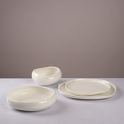 White Luxe Dinner Set – 24 PCS - Urban Home
