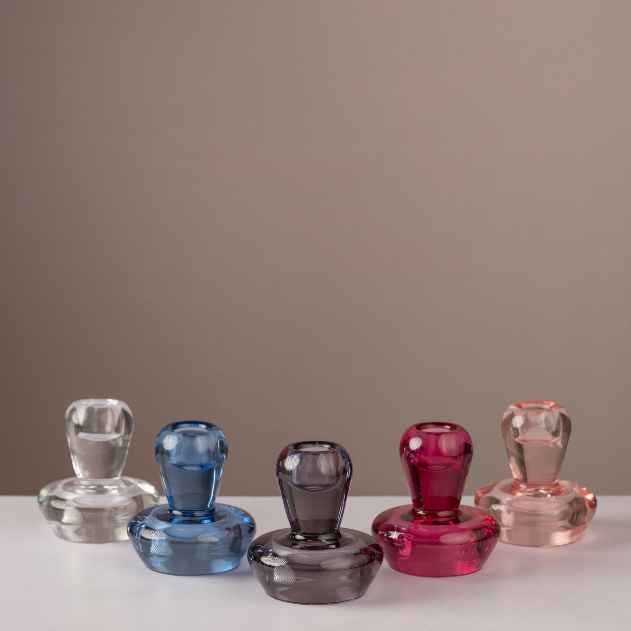 Aura Tapered Glass Candle Holder - Urban Home