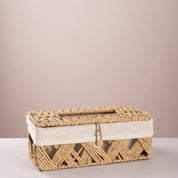 Round woven trash & tissue set - Natural - Urban Home