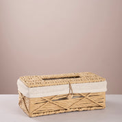 Round Woven Trash & Tissue Set - Natural - Urban Home