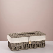 Square woven trash & tissue set - gray - Urban Home