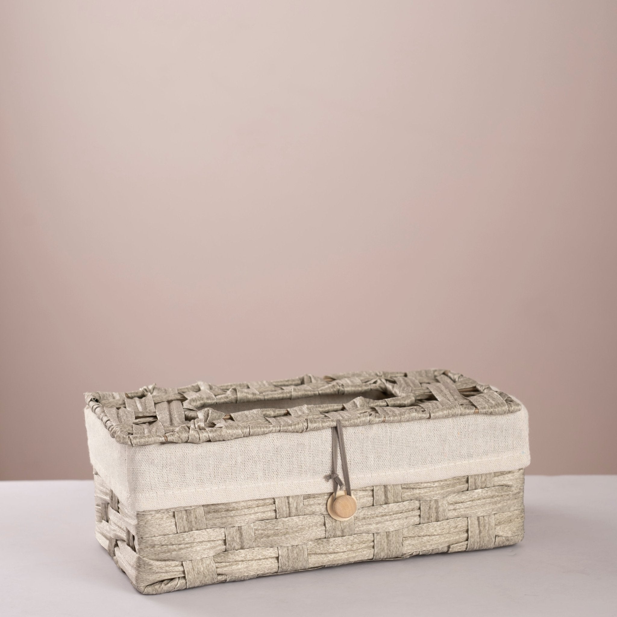 Square Woven Trash & Tissue Set - Gray - Urban Home