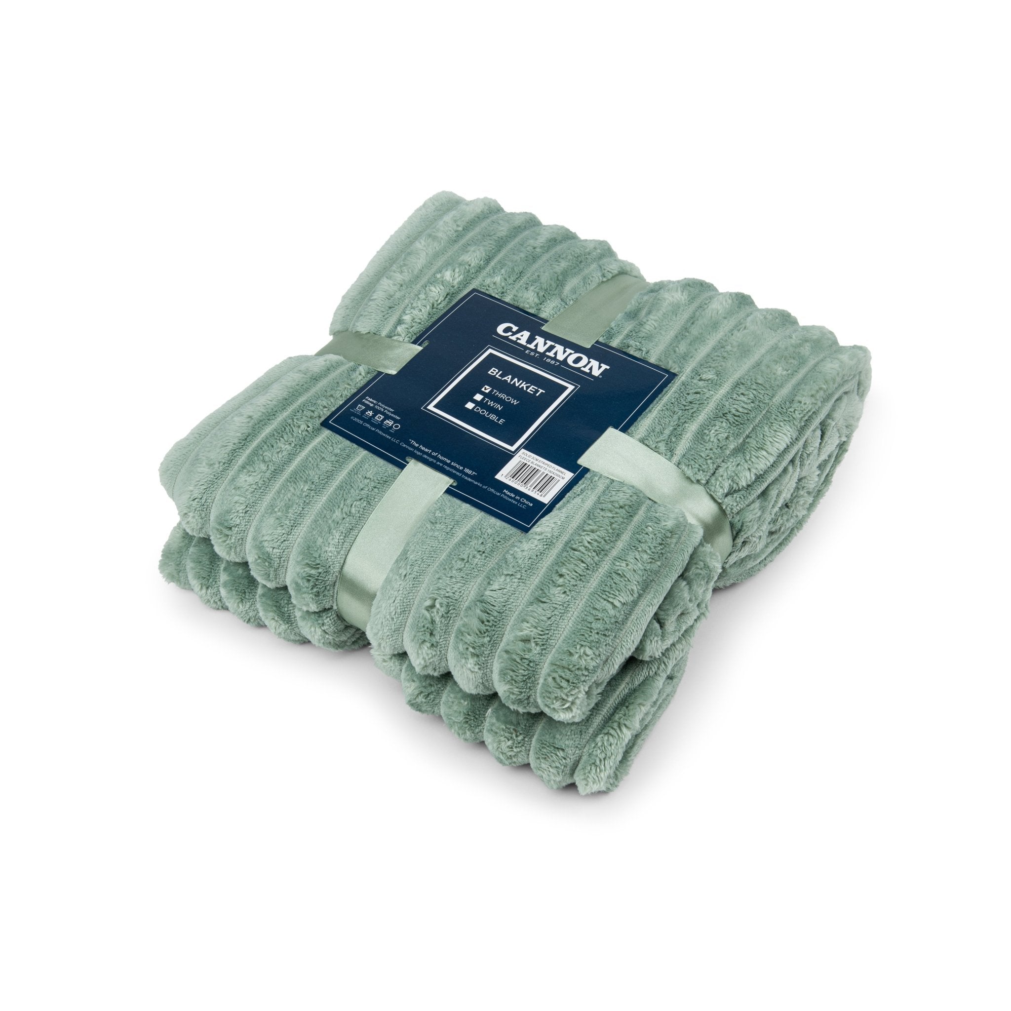 Cannon Blanket 150x200 cm – Flannel Fleece Stripe - Urban Home