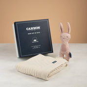 Cannon Premium Knitted Baby Gift Set – 100% Cotton Blanket 80x100cm & Matching Toy - Urban Home
