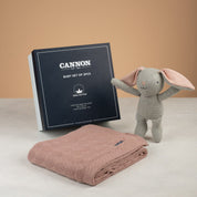 Cannon Premium Knitted Baby Gift Set – 100% Cotton Blanket 80x100cm & Matching Toy - Urban Home