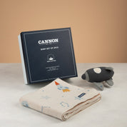 Cannon Premium Knitted Baby Gift Set – 100% Cotton Blanket 80x100cm & Matching Toy - Urban Home