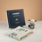 Cannon Premium Knitted Baby Gift Set – 100% Cotton Blanket 80x100cm & Matching Toy - Urban Home