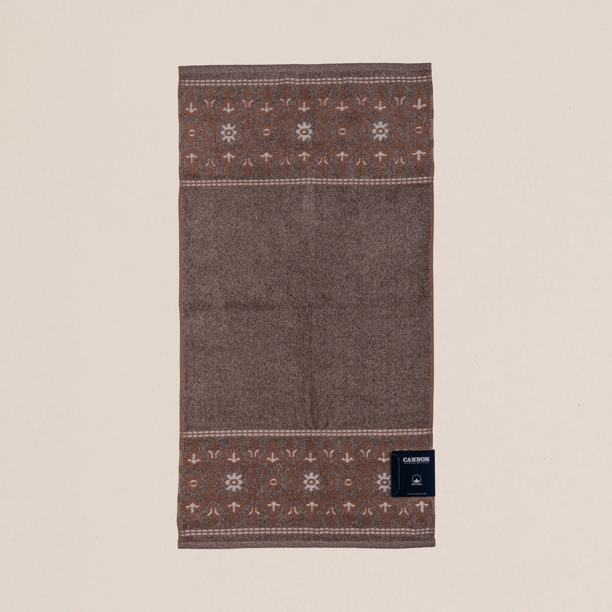Cannon Evora Yarn Dyed 100% Cotton Towel – 600 GSM – Earth Clay - Urban Home