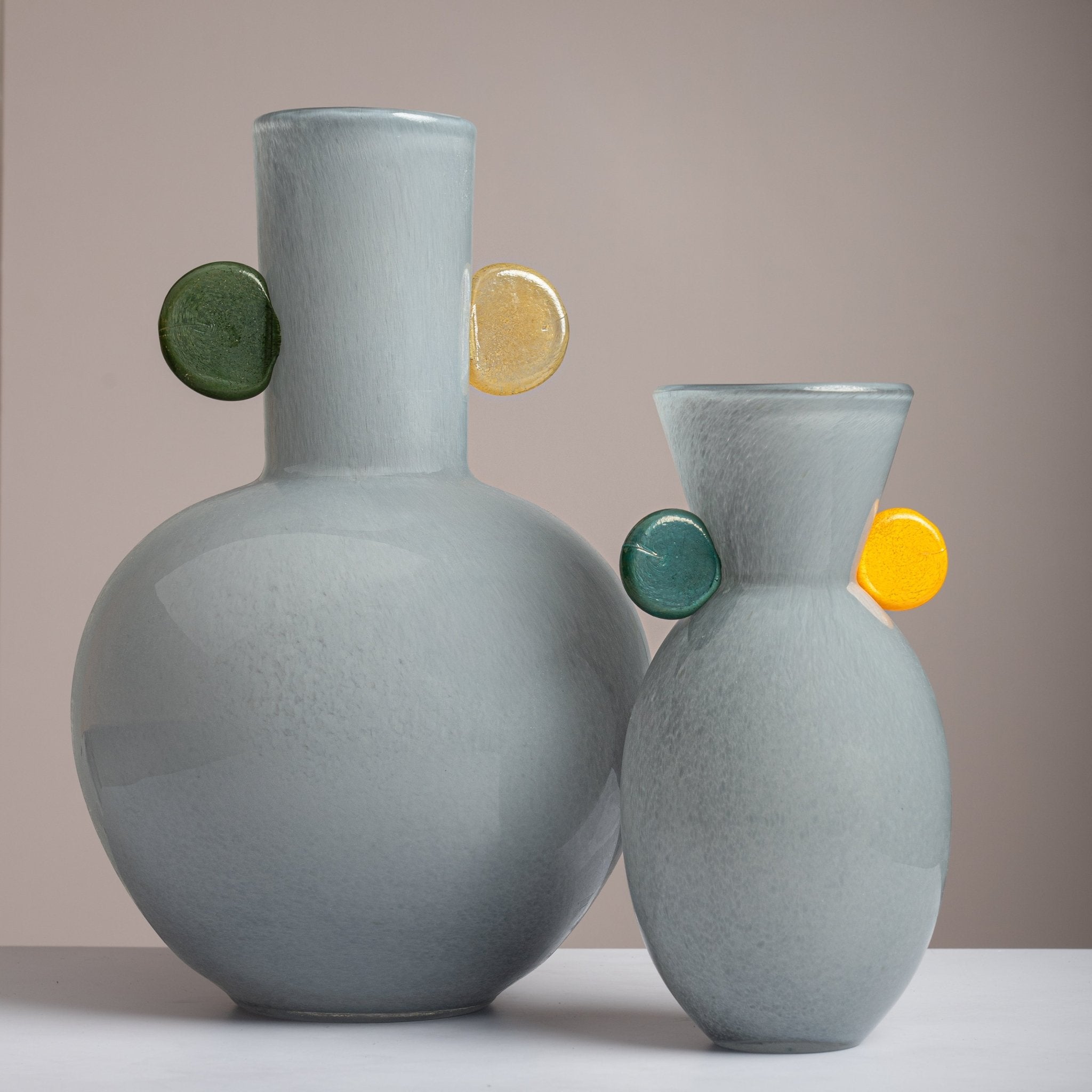 Bloom - Light blue glass vase 40x8cm - Urban Home
