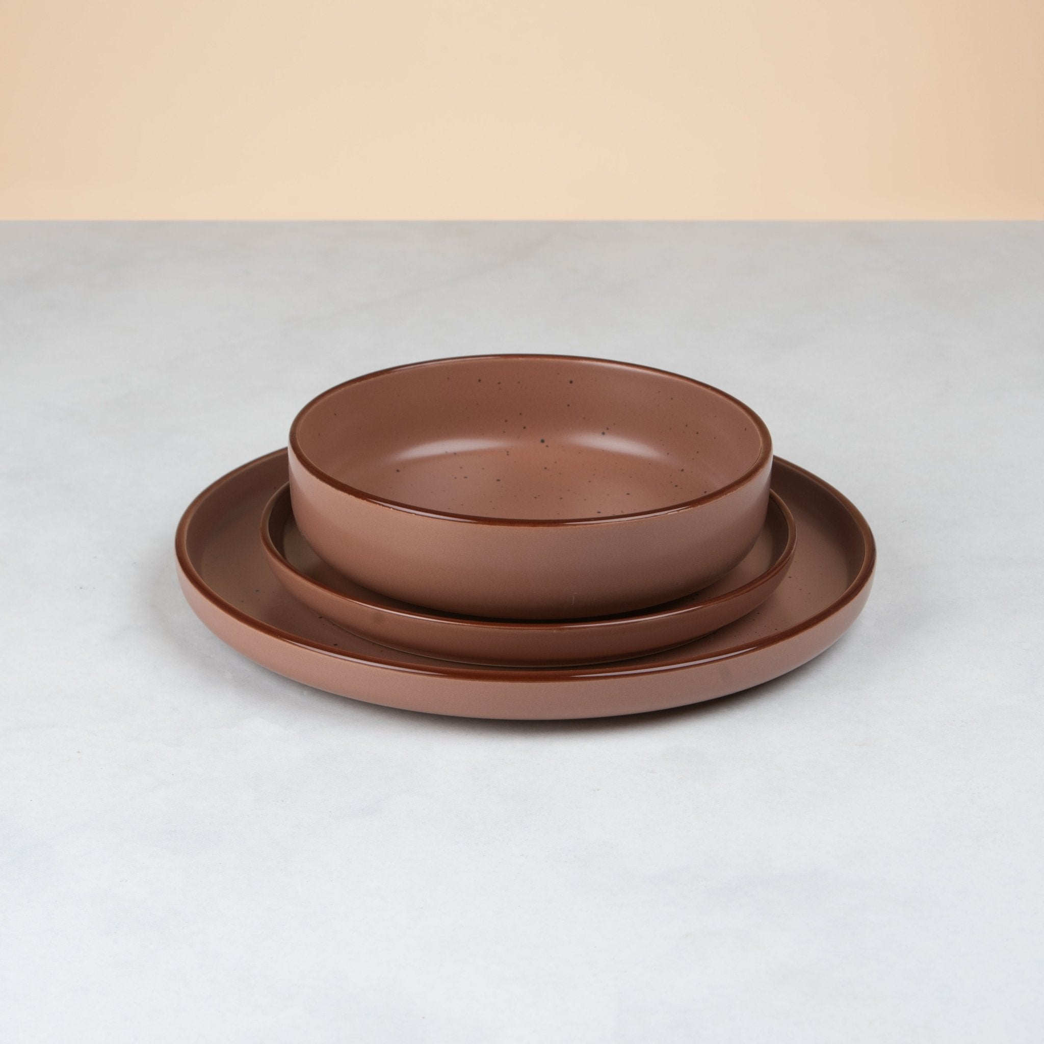 Brick Tone 18 - Piece Ceramic Dinner Set - Urban Home