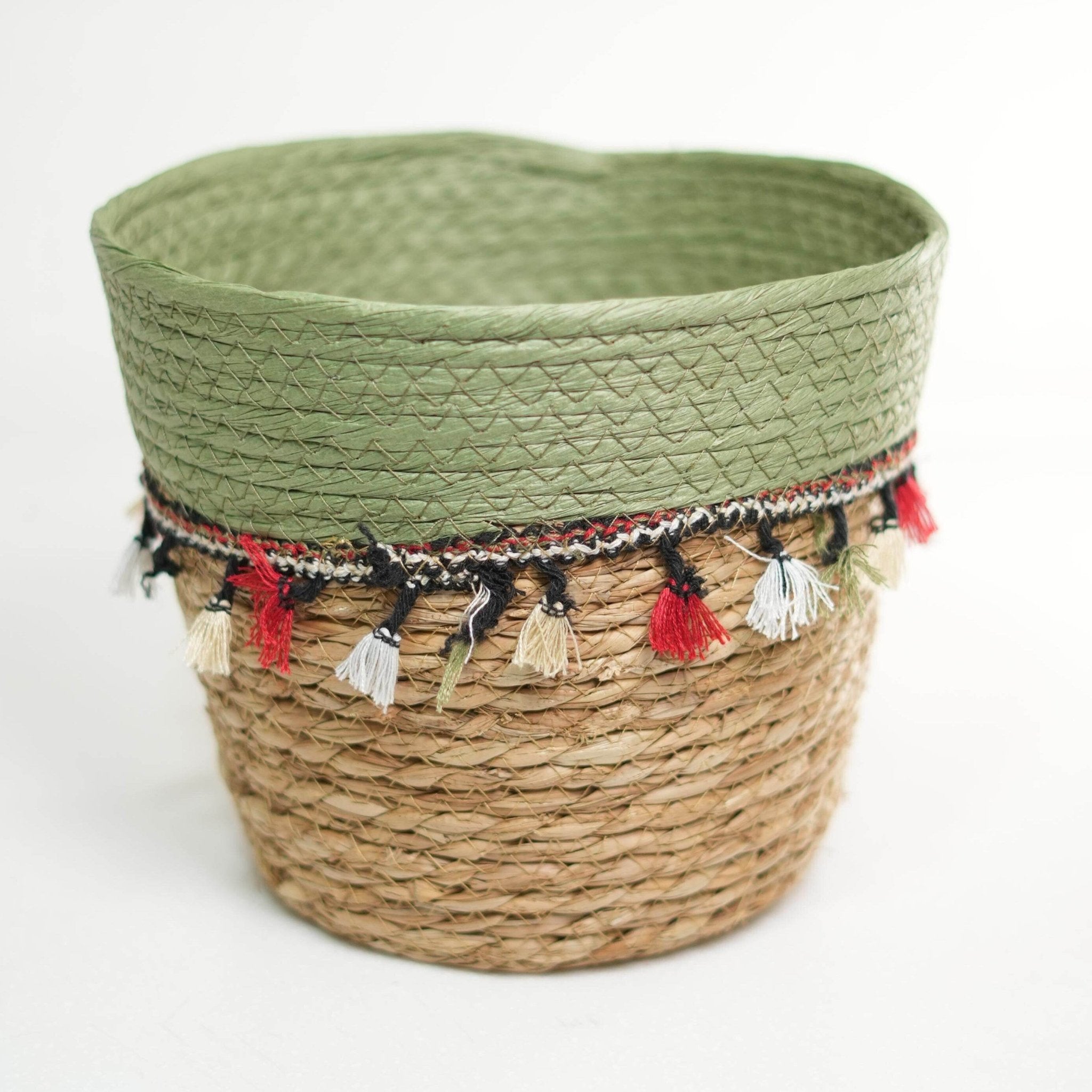 Olive Trim Basket - Urban Home