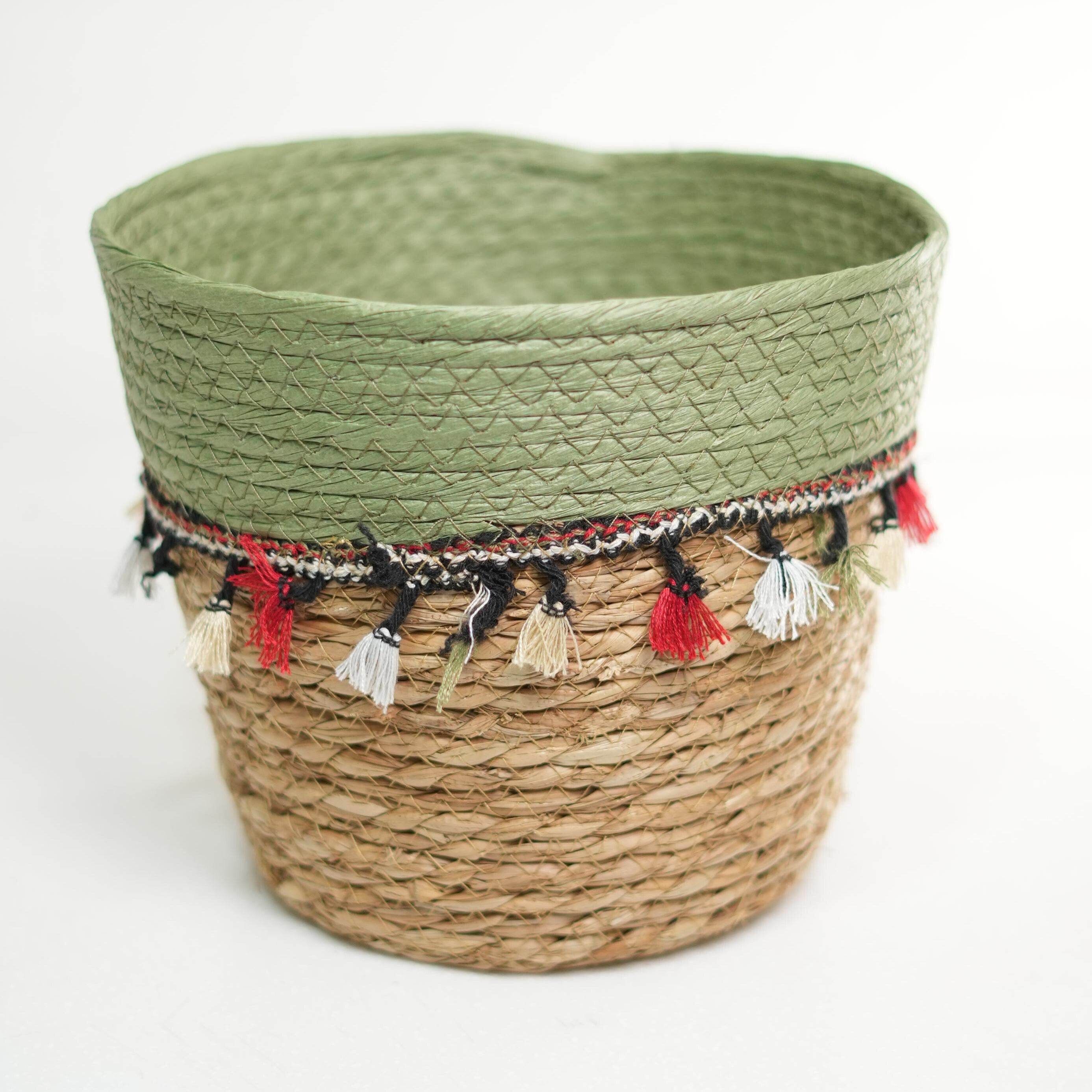 Olive Trim Basket - Urban Home