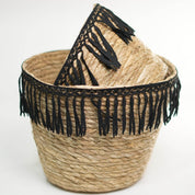 Woven Fringe Basket Set - Urban Home