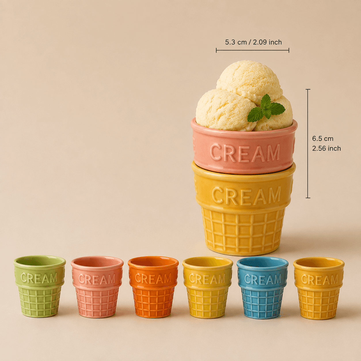 Sweet Scoop Cups – 6 PCS Set - Urban Home