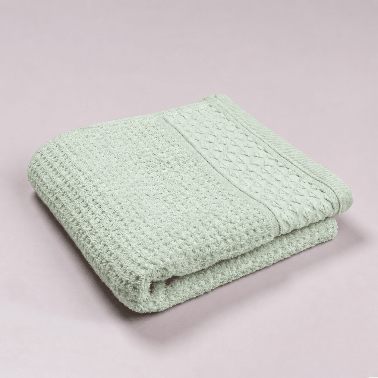Cannon Solid Jacquard Low Twist Eco Melange Towel – 600 GSM – Green - Urban Home