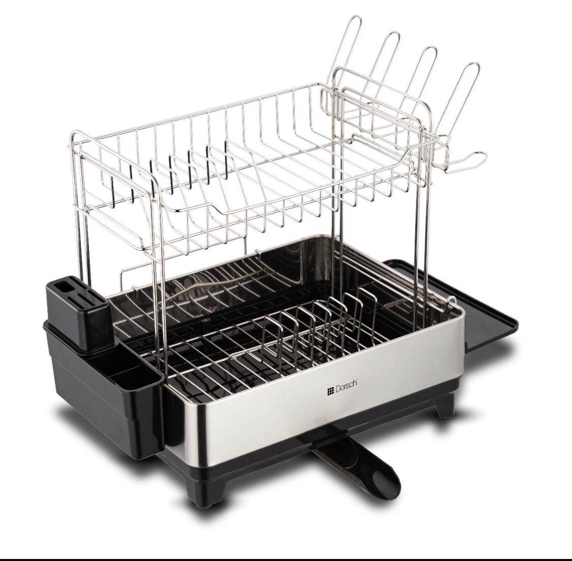 Dorsch 2 Tier Aluminum Dish Rack - Urban Home