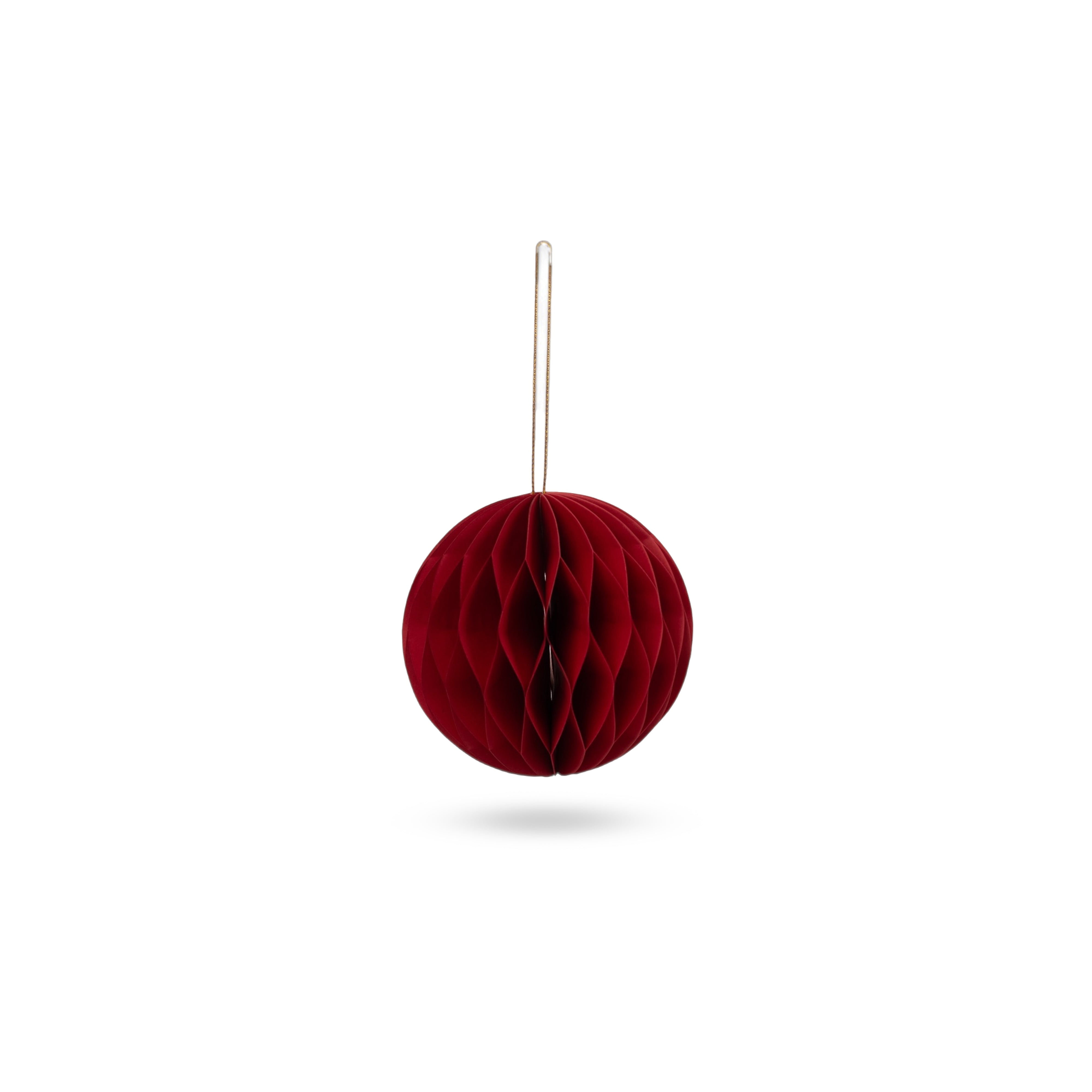 Honeycomb Paper Ball - Burgundy - 10cm