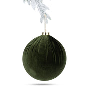 Velvet Christmas Ball - Royal Green - 20cm