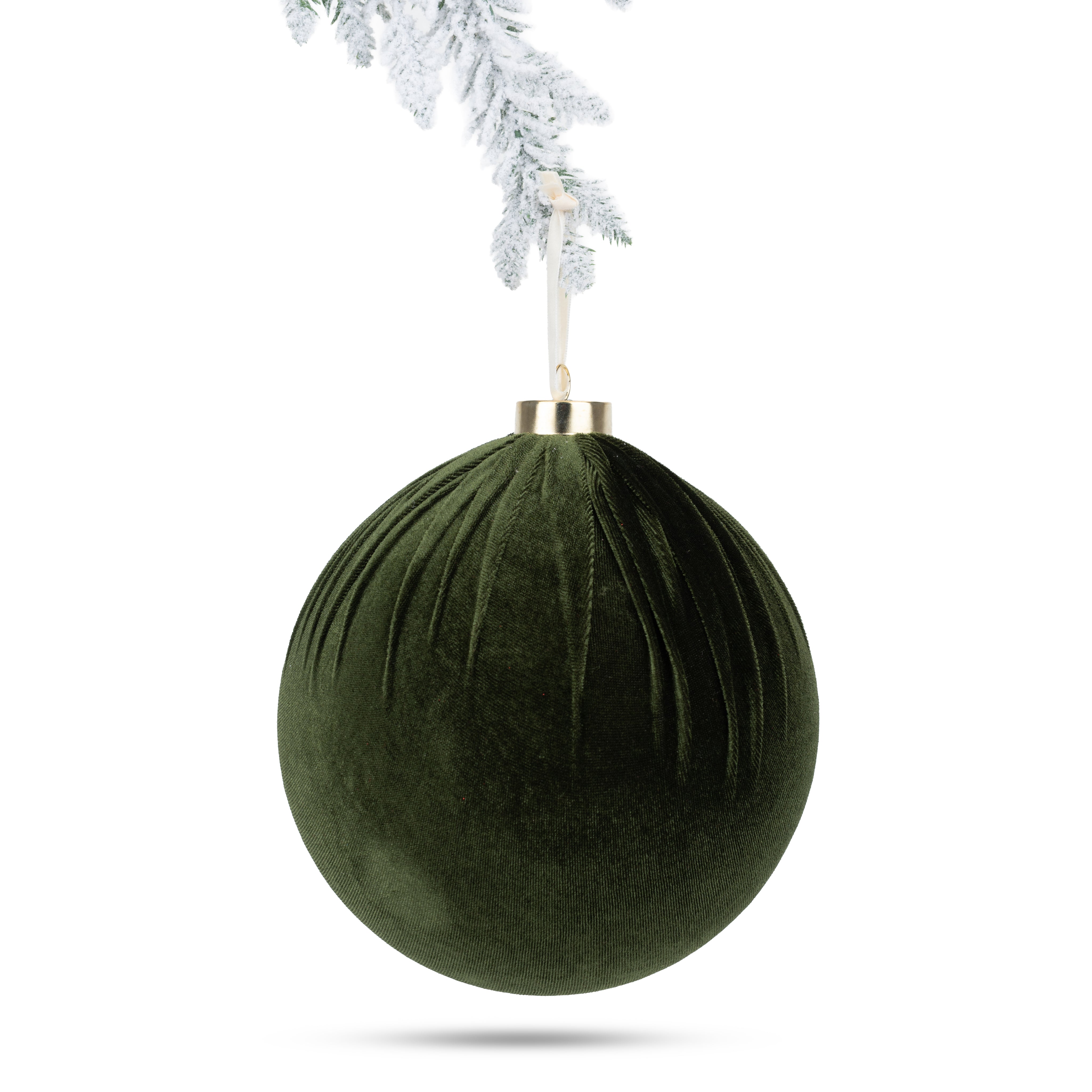 Velvet Christmas Ball - Royal Green - 20cm