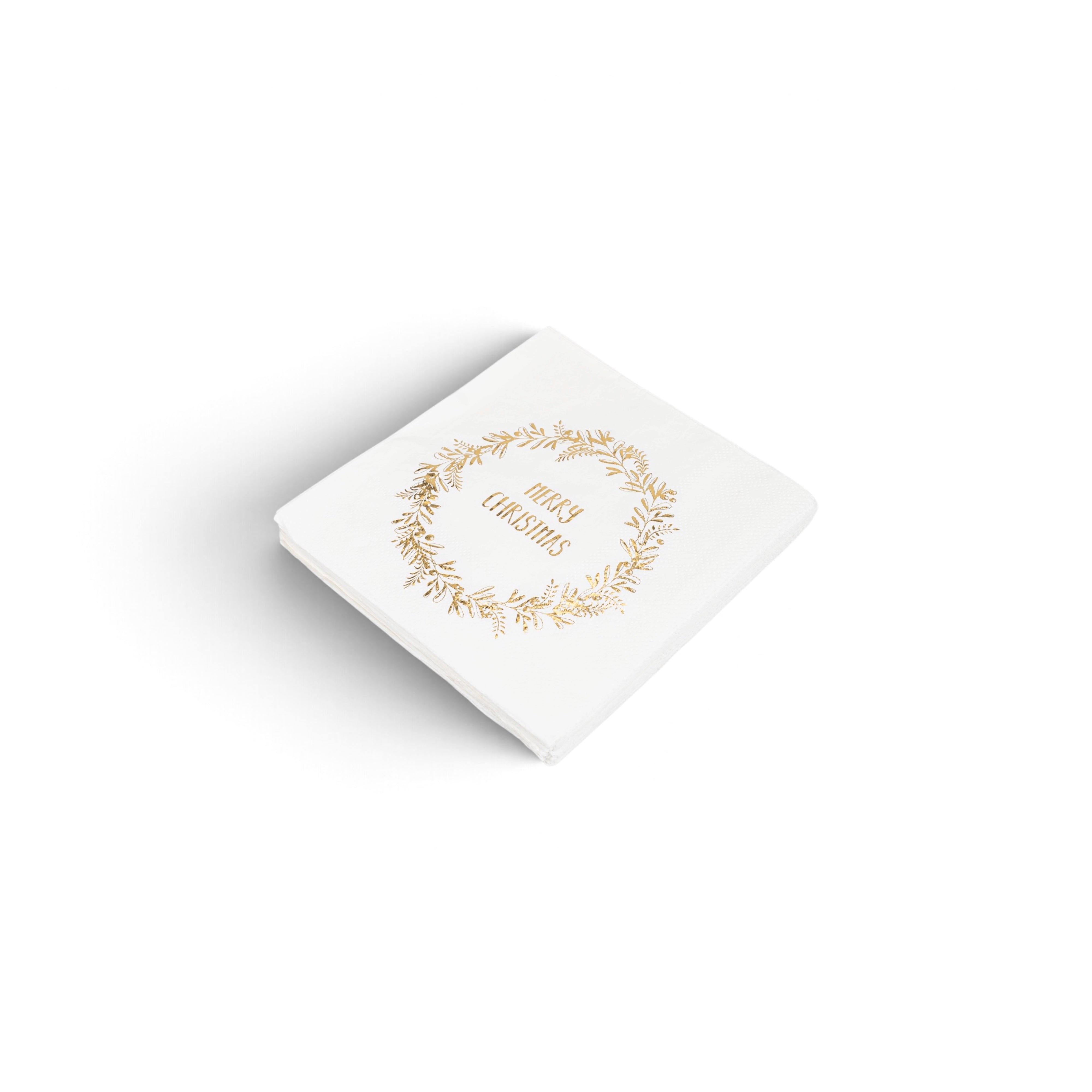 Christmas Napkins - Gold Wreath