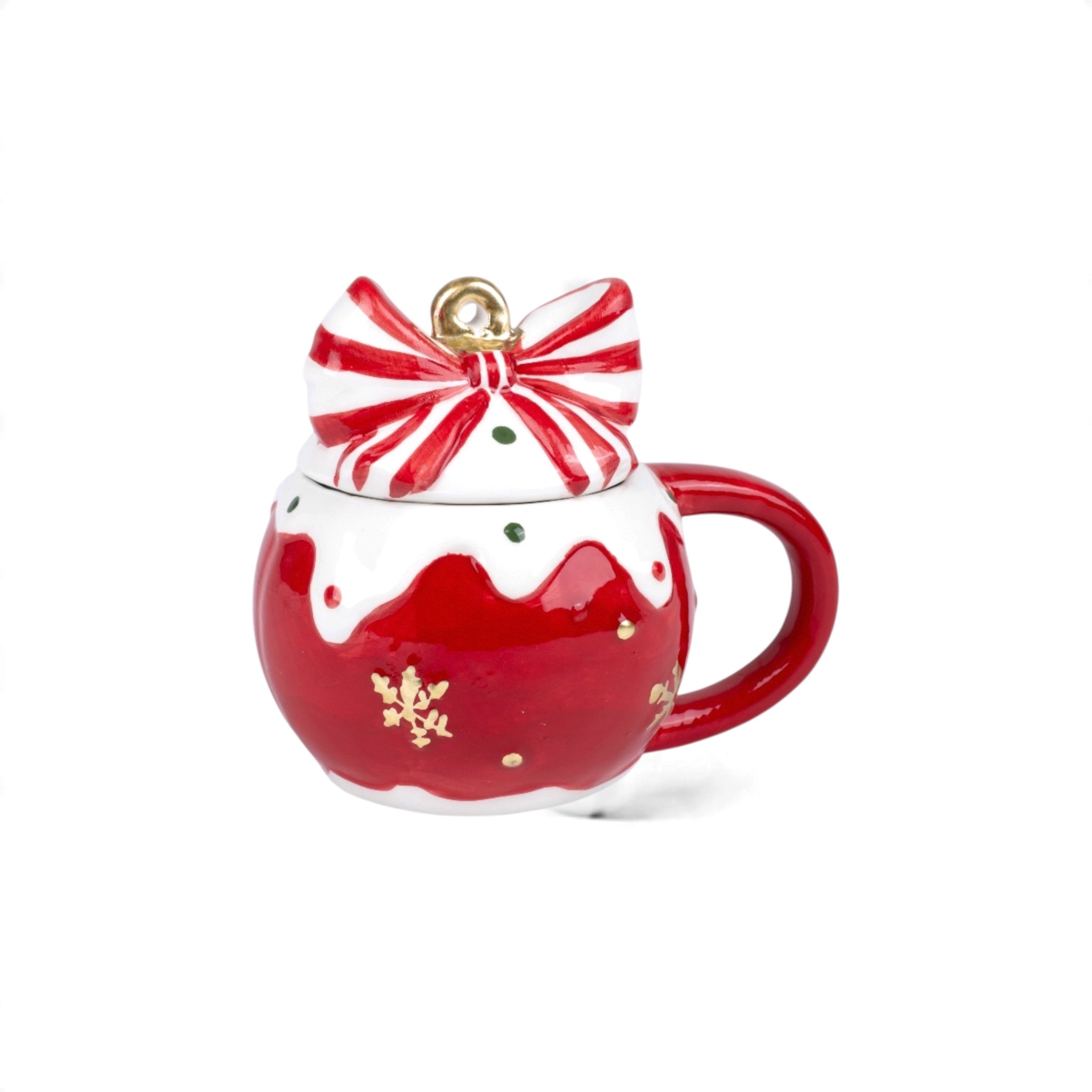 Red Bow Mug with Lid