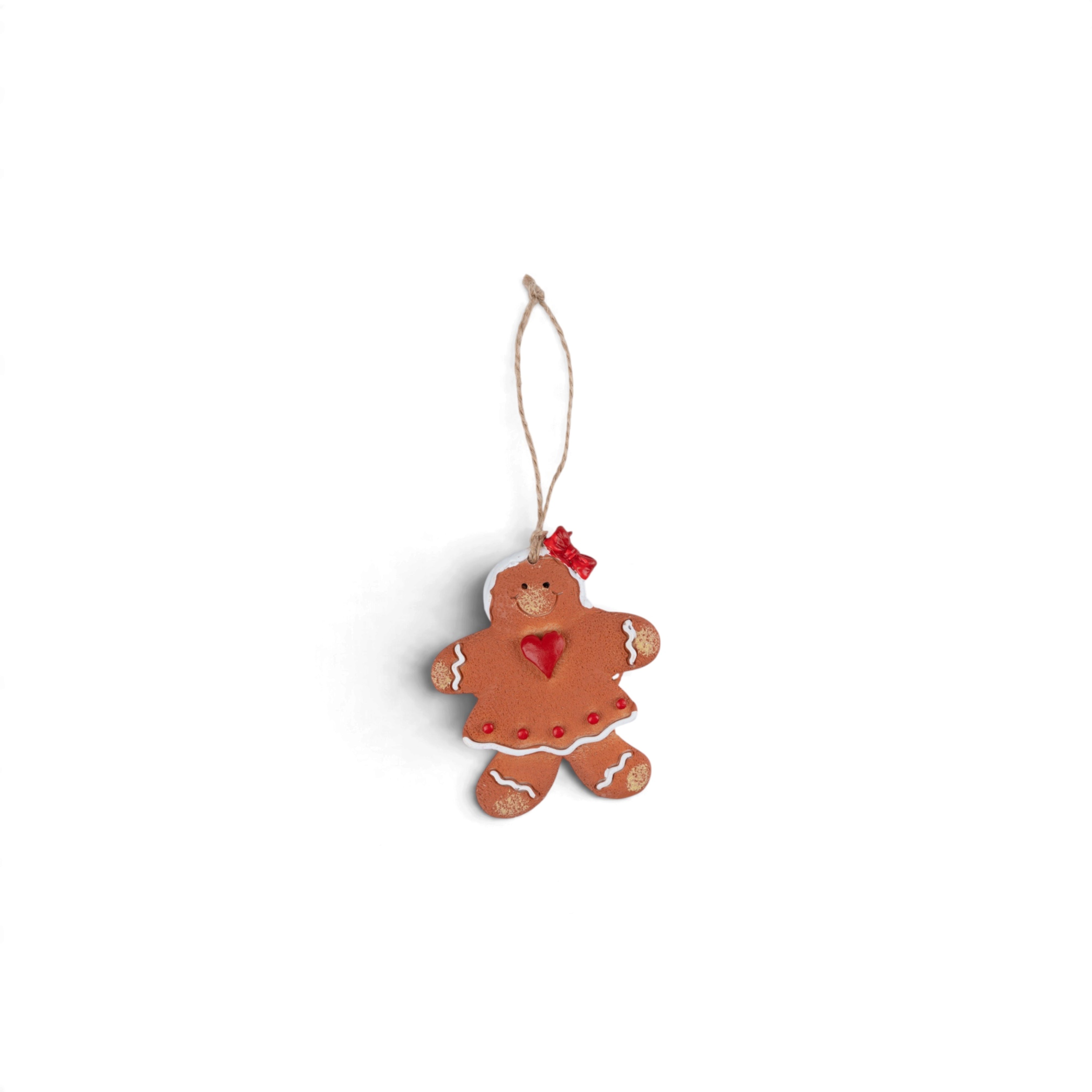 Wooden Tree Display with Hanging Ornaments - Santa