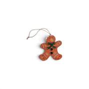 Wooden Tree Display with Hanging Ornaments - Santa