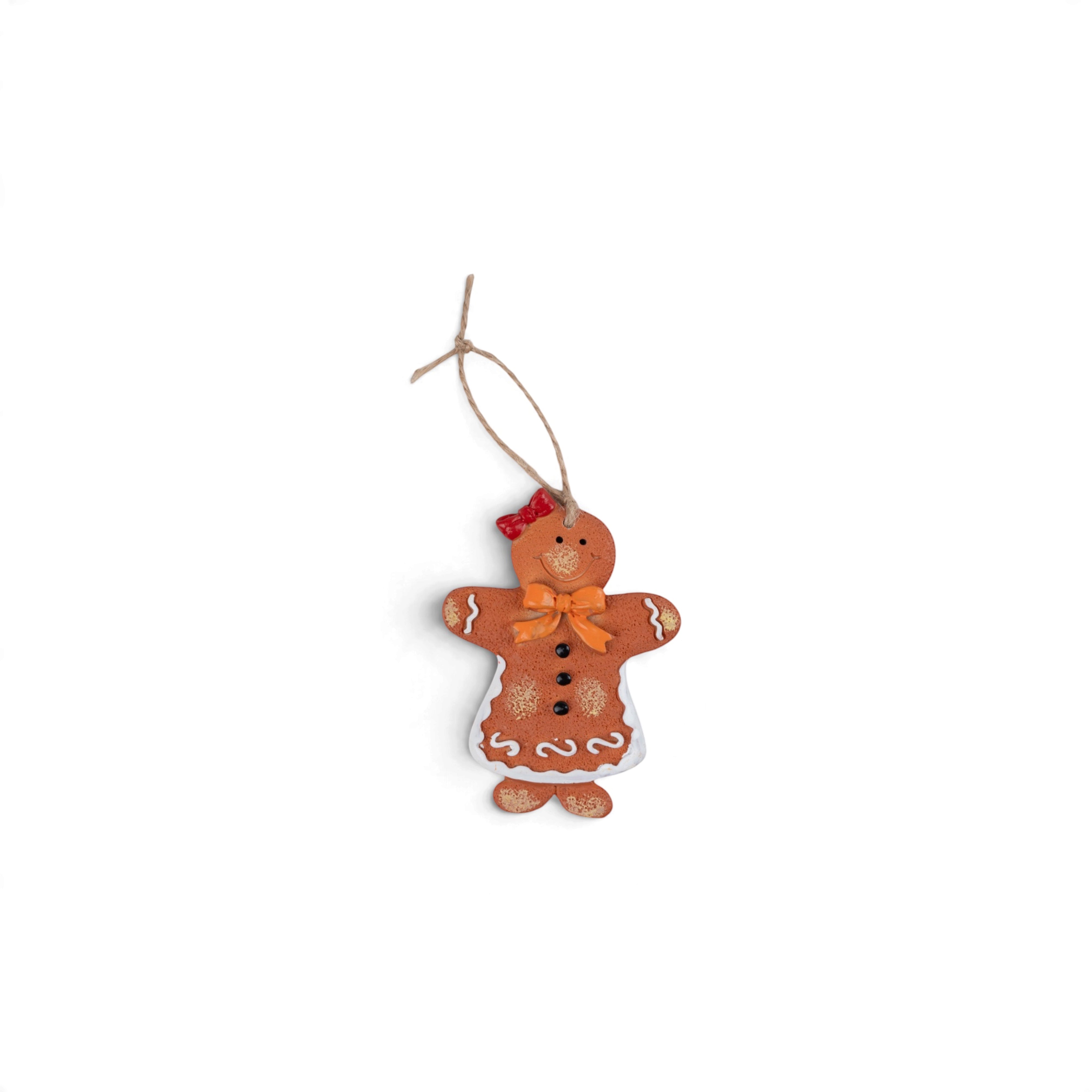 Wooden Tree Display with Hanging Ornaments - Santa