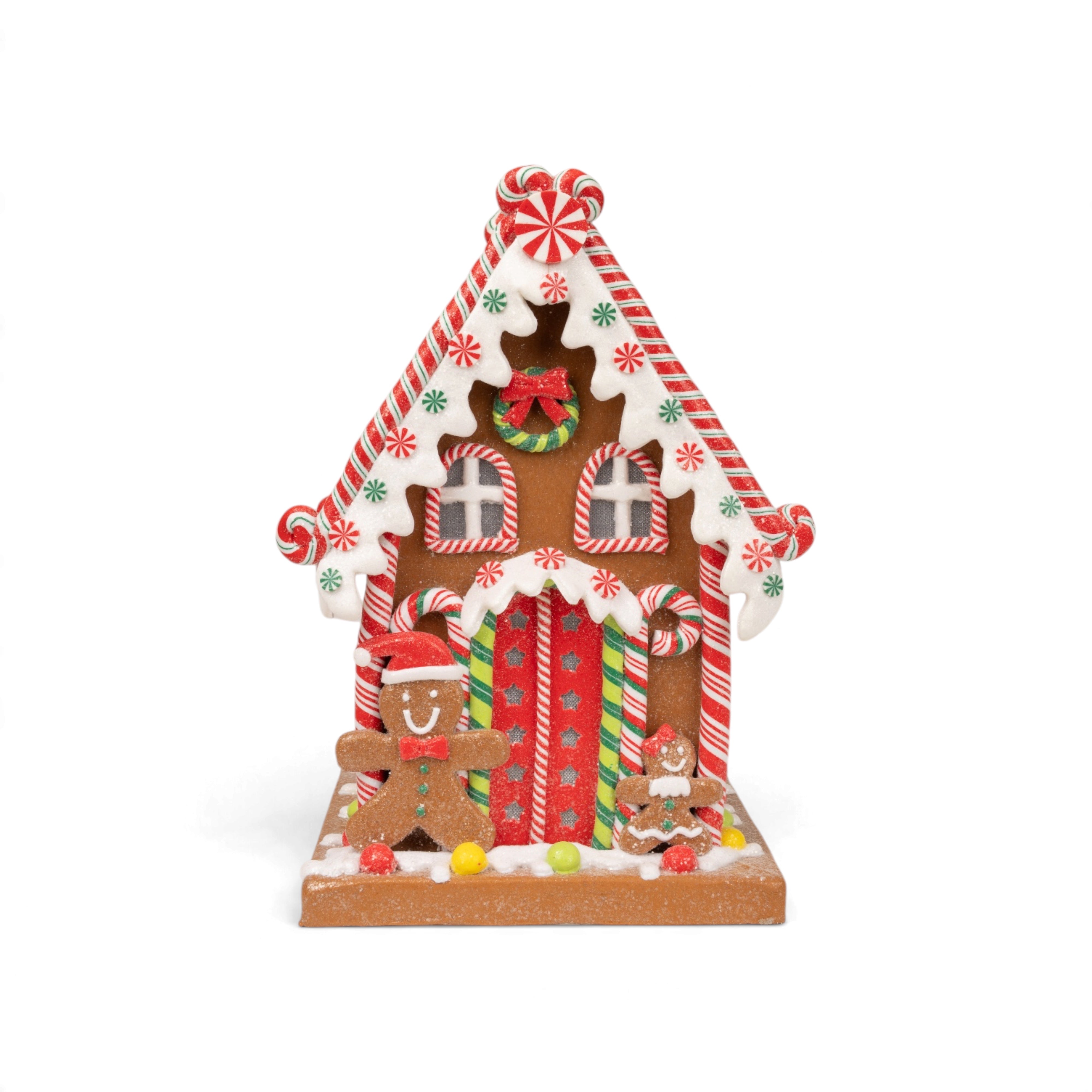 Candy Roof Gingerbread House with LED Light
