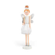 Wooden Angel Pink & White - 55cm