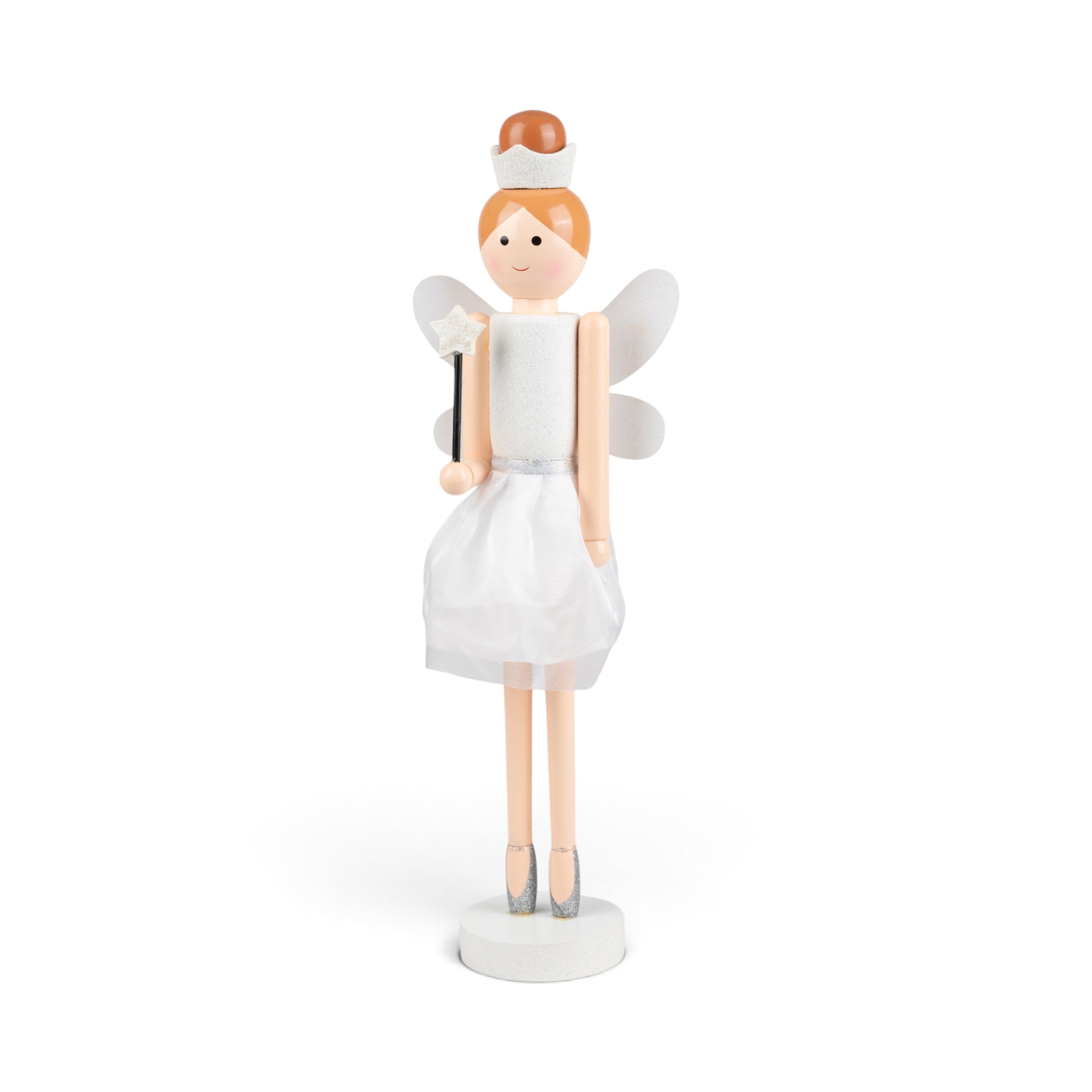 Wooden Angel Pink & White - 55cm