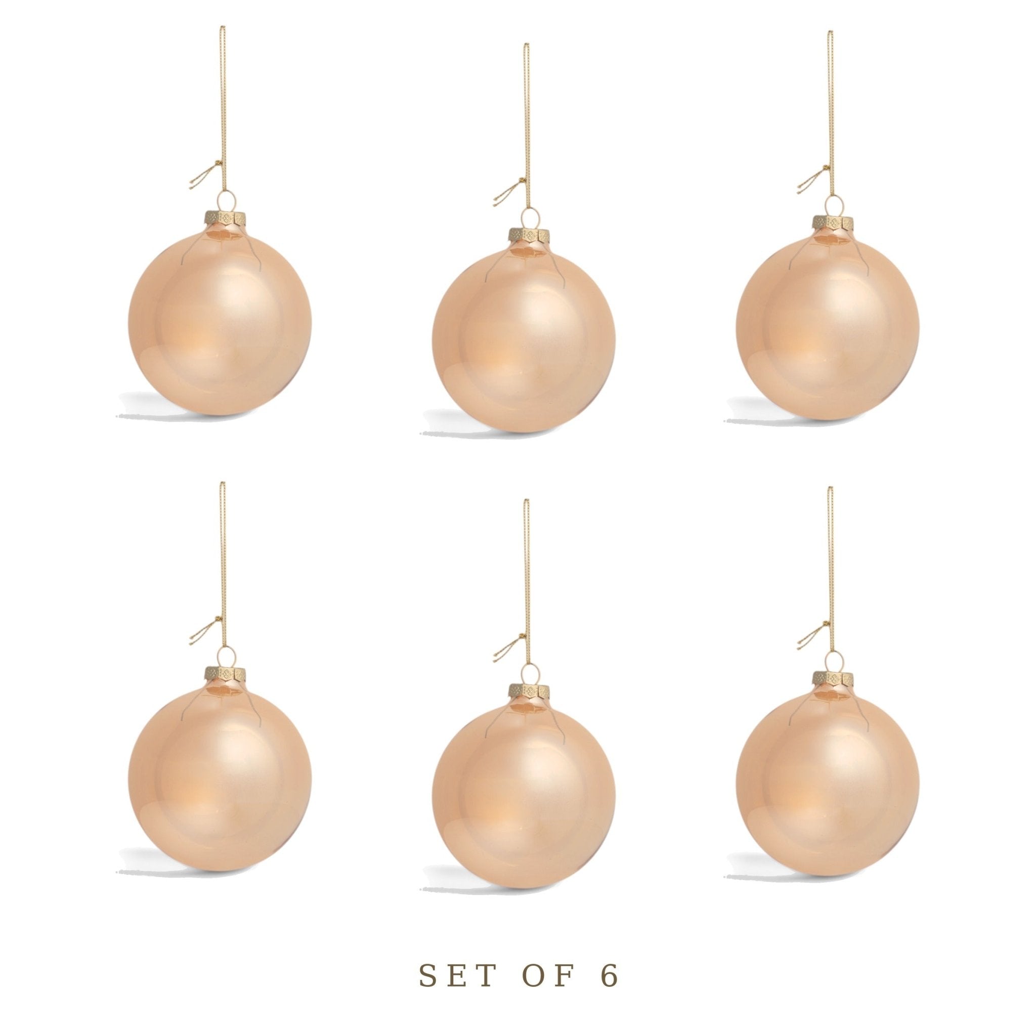 Glass Christmas Ball - Amber - Urban Home