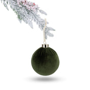 Velvet Christmas Ball - Royal Green - 12cm