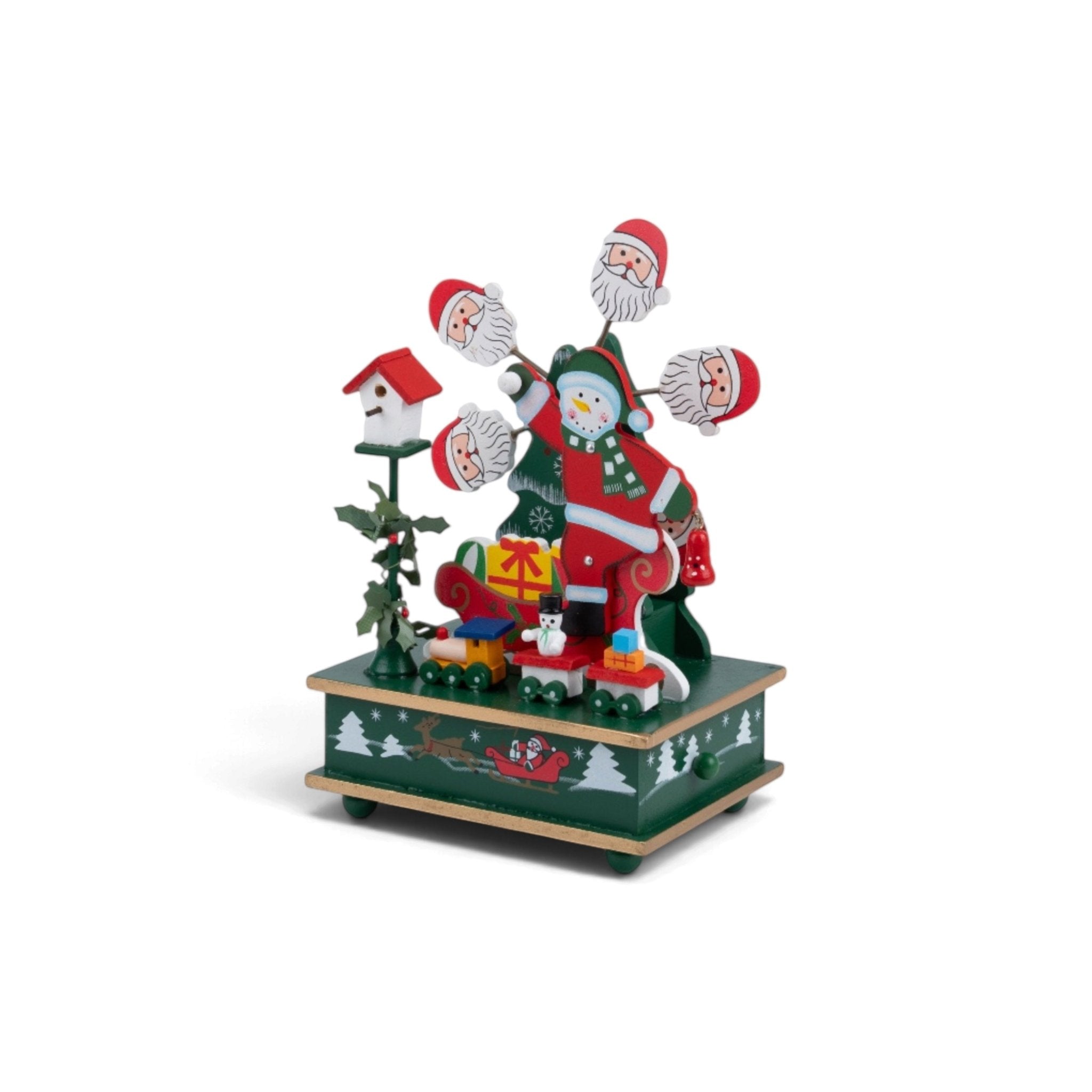 Wooden Christmas Tree with Santa Deco - Urban Home