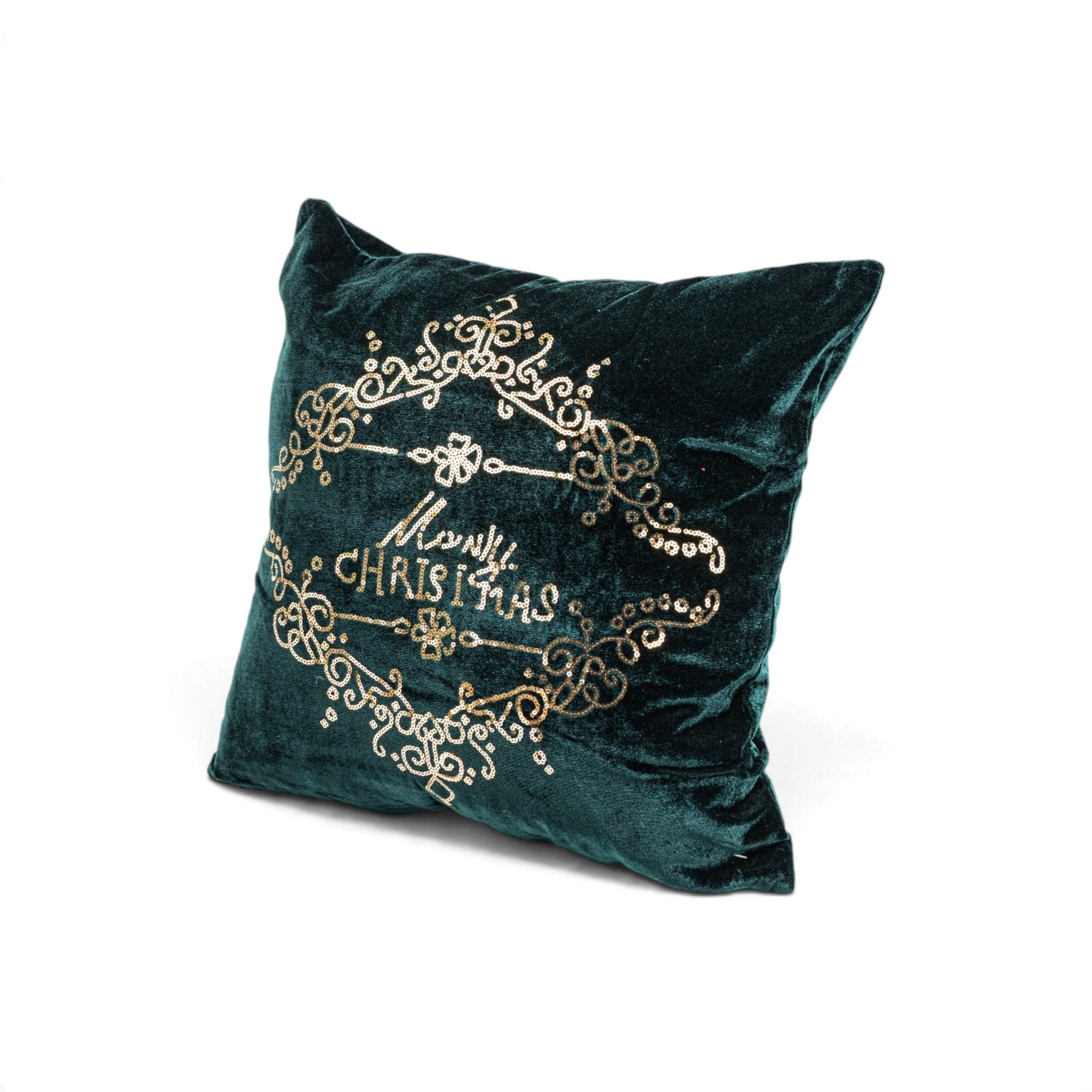 Emerald Green Christmas Cushion Cover - Urban Home